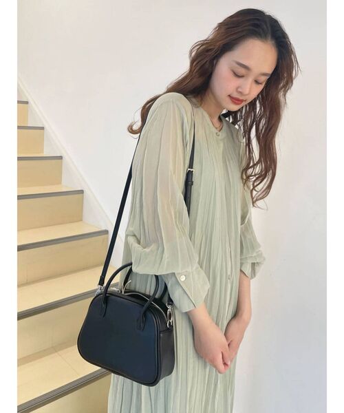 Ungrid（アングリッド）の「2wayワッシャーロングワンピース（ワンピース・レディース・ブラック/オフホワイト/ミント・FREE）」の12枚目の写真