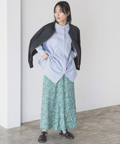 B:MING by BEAMS(ビーミングバイビームス)の「B:MING by BEAMS / ノーカラー ジップ ブルゾン 22SS(ブルゾン・レディース・ブラック/ベージュ/モスグリーン/アイボリー系・SMALL/MEDIUM/LARGE)」の11枚目の写真