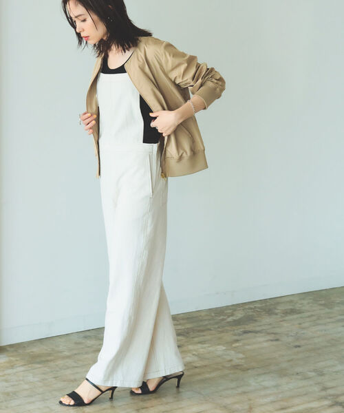 B:MING by BEAMS(ビーミングバイビームス)の「B:MING by BEAMS / ノーカラー ジップ ブルゾン 22SS(ブルゾン・レディース・ブラック/ベージュ/モスグリーン/アイボリー系・SMALL/MEDIUM/LARGE)」の19枚目の写真