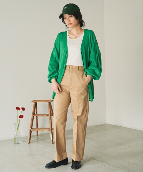 ANGIE(アンジー)の「Vネックオーバーサイズカラーカーディガン(カーディガン/ボレロ・レディース・グリーン/イエロー/オフホワイト/ブラック・FREE)」の22枚目の写真