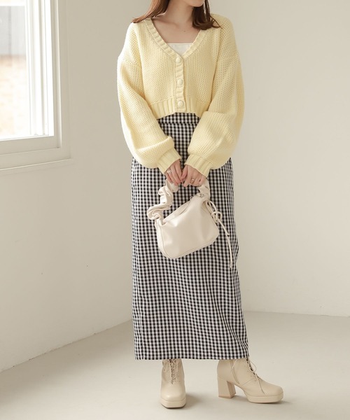 専用ページ１ Heather（ヘザー）の「ハイウエストギンガムスリットナロースカート