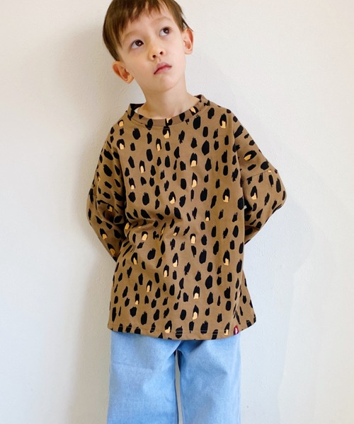 NESTA(ネスタ)の「レオパード長袖Tシャツ(Tシャツ/カットソー・キッズ・ベージュ/グレー・100/110/120/130)」の13枚目の写真