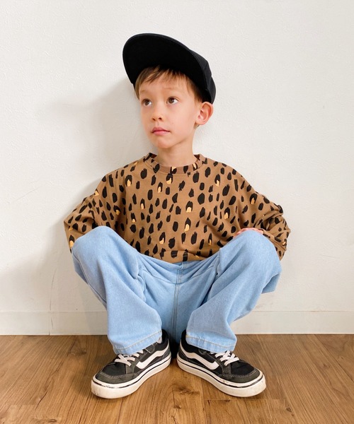 NESTA(ネスタ)の「レオパード長袖Tシャツ(Tシャツ/カットソー・キッズ・ベージュ/グレー・100/110/120/130)」の12枚目の写真