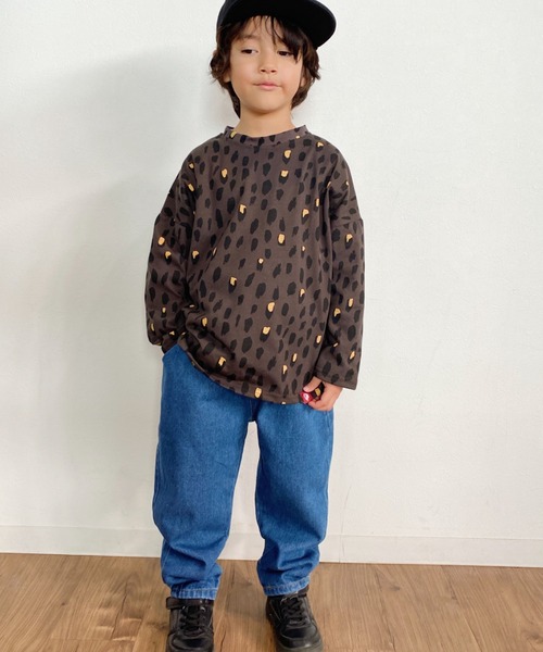 NESTA(ネスタ)の「レオパード長袖Tシャツ(Tシャツ/カットソー・キッズ・ベージュ/グレー・100/110/120/130)」の11枚目の写真