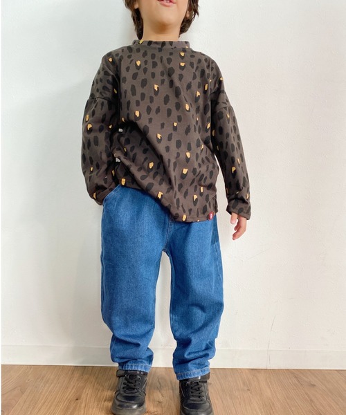 NESTA(ネスタ)の「レオパード長袖Tシャツ(Tシャツ/カットソー・キッズ・ベージュ/グレー・100/110/120/130)」の9枚目の写真