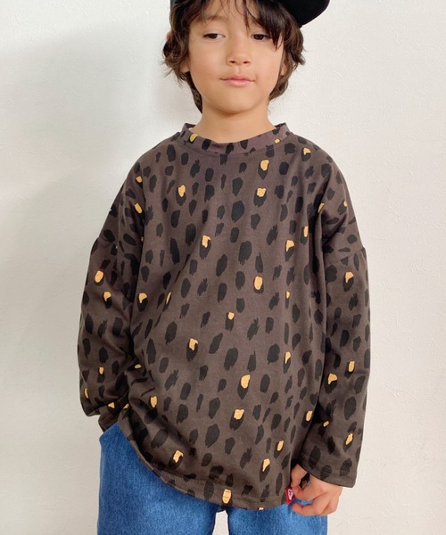 NESTA(ネスタ)の「レオパード長袖Tシャツ(Tシャツ/カットソー・キッズ・ベージュ/グレー・100/110/120/130)」の7枚目の写真