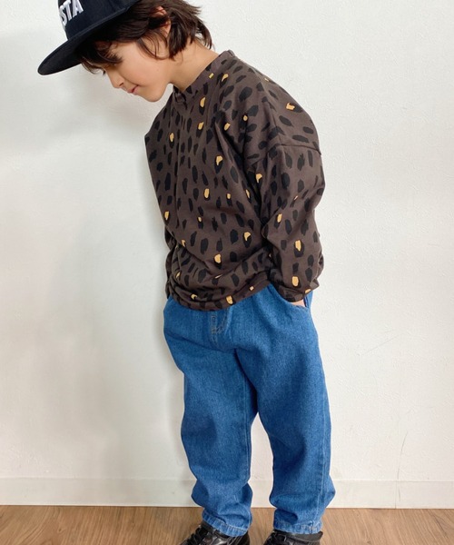 NESTA(ネスタ)の「レオパード長袖Tシャツ(Tシャツ/カットソー・キッズ・ベージュ/グレー・100/110/120/130)」の6枚目の写真
