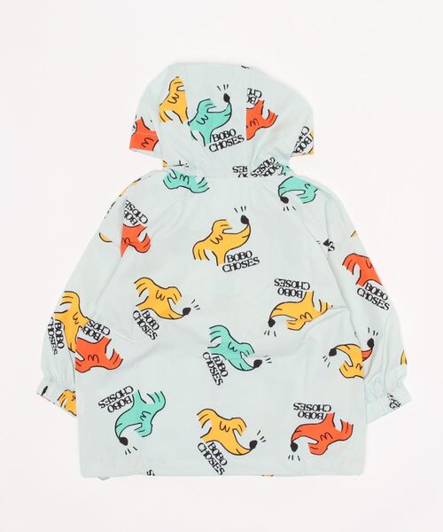 BOBO CHOSES(ボボショーズ)の「Sniffy Dog all over rain jacket(レインコート/ポンチョ・キッズ・ライトグレー系・2-3Y/4-5Y/6-7y/8-9y)」の6枚目の写真