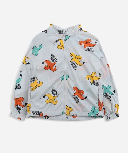 BOBO CHOSES(ボボショーズ)の「Sniffy Dog all over rain jacket(レインコート/ポンチョ・キッズ・ライトグレー系・2-3Y/4-5Y/6-7y/8-9y)」の8枚目の写真