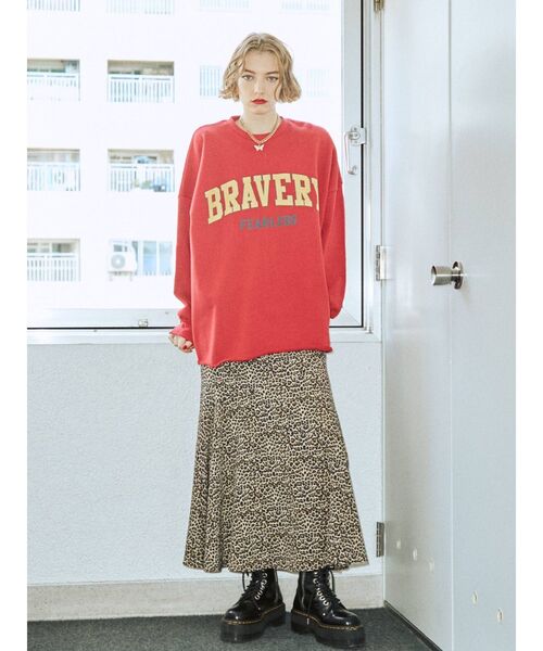 jouetie（ジュエティ）の「BRAVERYロゴカレッジプルオーバー【トレーナー/スウェット】（スウェット・レディース・グレー/ブラック/レッド/グリーン・MEDIUM）」の14枚目の写真