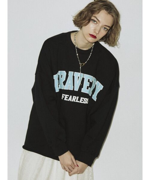 jouetie（ジュエティ）の「BRAVERYロゴカレッジプルオーバー【トレーナー/スウェット】（スウェット・レディース・グレー/ブラック/レッド/グリーン・MEDIUM）」の19枚目の写真