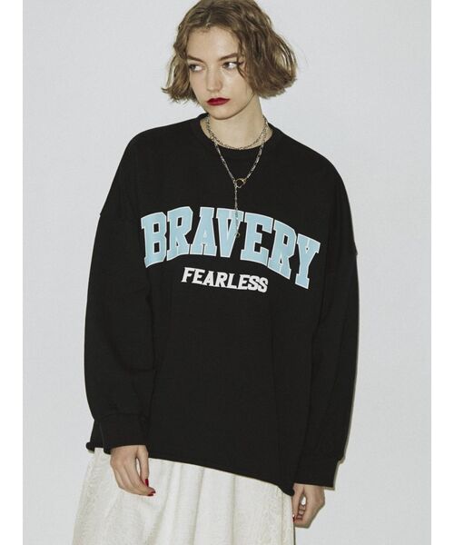 jouetie（ジュエティ）の「BRAVERYロゴカレッジプルオーバー【トレーナー/スウェット】（スウェット・レディース・グレー/ブラック/レッド/グリーン・MEDIUM）」の20枚目の写真