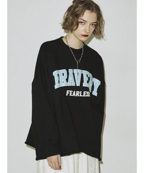 jouetie（ジュエティ）の「BRAVERYロゴカレッジプルオーバー【トレーナー/スウェット】（スウェット・レディース・グレー/ブラック/レッド/グリーン・MEDIUM）」の21枚目の写真