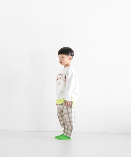 LOWRYS FARM（ローリーズファーム）の「ウラケロゴプルオーバーＬＳ　264176（スウェット・キッズ・グレー/ホワイト/ピンク/ネイビー・140cm/130cm/150cm/110cm/120cm）」の7枚目の写真