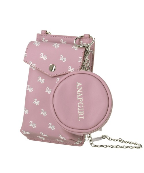 ANAP GiRL(アナップガール)の「モノグラムロゴスマホポシェット(ショルダーバッグ・キッズ・ブラウン/ブラック/ラベンダー・FREE)」の15枚目の写真