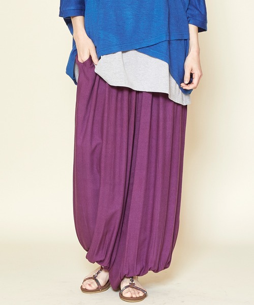 チャイハネ（チャイハネ）の「【チャイハネ】ミケラドレープパンツ（その他パンツ・レディース・パープル/ライトグレー/ブラック/グリーン/ベージュ/オレンジ/ブルー・FREE）」の6枚目の写真