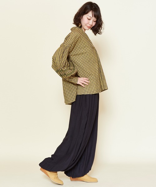 チャイハネ（チャイハネ）の「【チャイハネ】ミケラドレープパンツ（その他パンツ・レディース・パープル/ライトグレー/ブラック/グリーン/ベージュ/オレンジ/ブルー・FREE）」の10枚目の写真