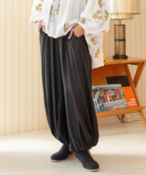 チャイハネ（チャイハネ）の「【チャイハネ】ミケラドレープパンツ（その他パンツ・レディース・パープル/ライトグレー/ブラック/グリーン/ベージュ/オレンジ/ブルー・FREE）」の13枚目の写真