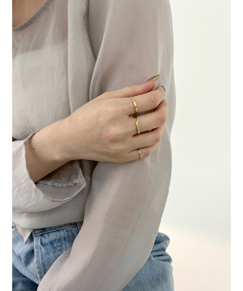 mystic（ミスティック）の「[eau un bijou]  thin rings4set（リング・レディース・ゴールド・FREE）」の3枚目の写真
