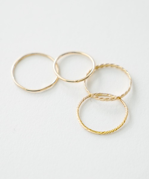 mystic（ミスティック）の「[eau un bijou]  thin rings4set（リング・レディース・ゴールド・FREE）」の4枚目の写真