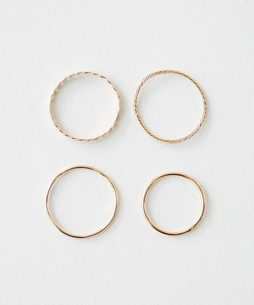 mystic（ミスティック）の「[eau un bijou]  thin rings4set（リング・レディース・ゴールド・FREE）」の5枚目の写真