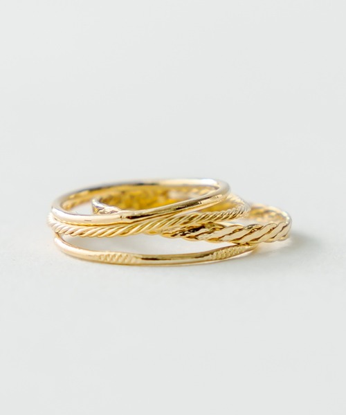 mystic（ミスティック）の「[eau un bijou]  thin rings4set（リング・レディース・ゴールド・FREE）」の6枚目の写真