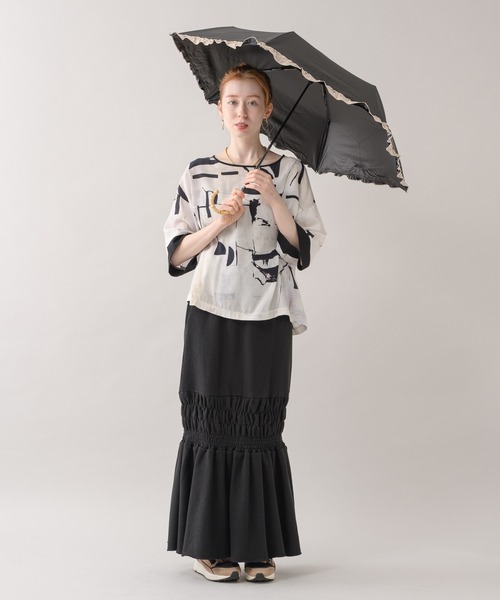 Rady☆フリルバイカラー日傘 ブラック Rady rady ノベルティ フリルバイカラー 日傘 - メルカリ