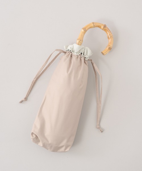 because（ビコーズ）の「because ヒートカットバイカラーフリル晴雨兼用ミニ日傘（折りたたみ傘・レディース・ブラック/ベージュ・FREE）」の20枚目の写真