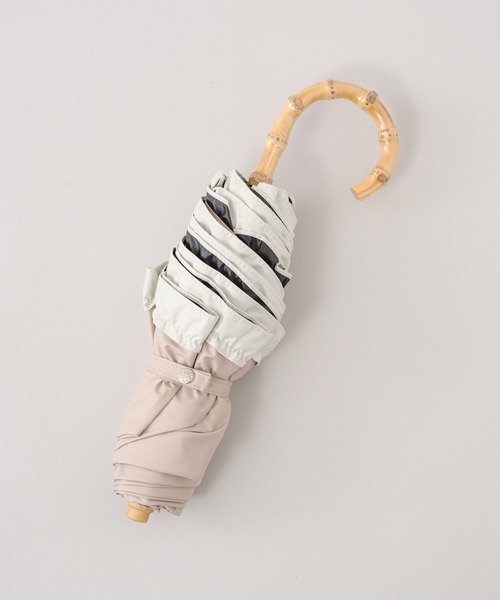 because（ビコーズ）の「because ヒートカットバイカラーフリル晴雨兼用ミニ日傘（折りたたみ傘・レディース・ブラック/ベージュ・FREE）」の21枚目の写真