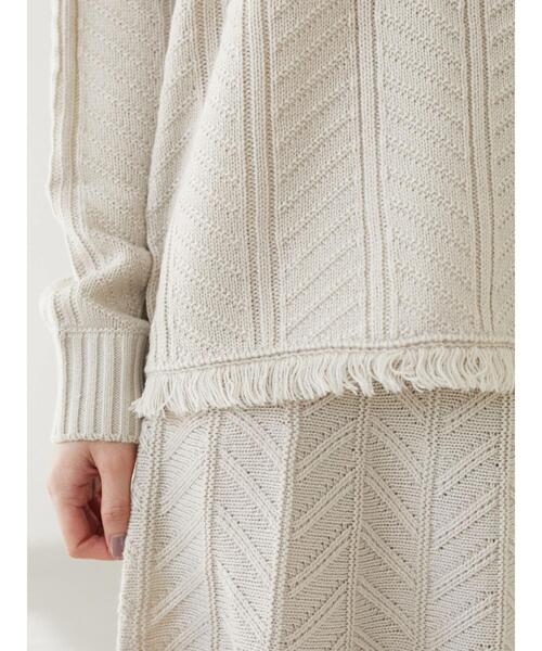 Furryrate（ファーリーレート）の「・furry rate ヘリンボーンドルマンニット＊（ニット/セーター・レディース・グリーン/アイボリー/オレンジ・FREE）」の12枚目の写真