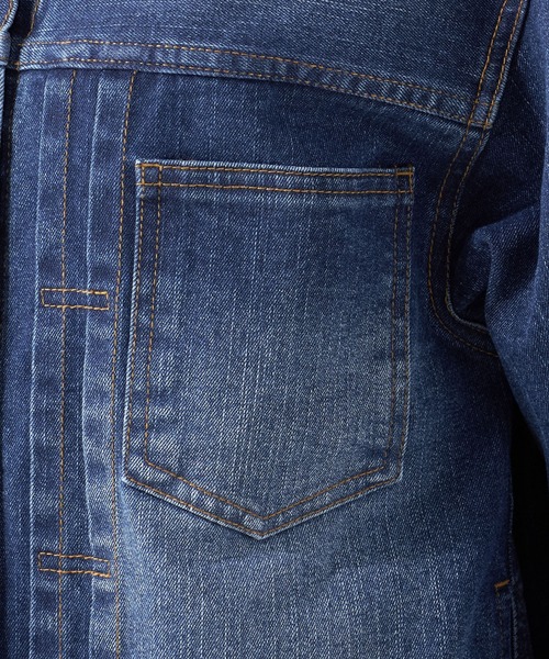 Petit Honfleur（プチオンフルール）の「ノーカラーデニムジャケット（デニムジャケット・レディース・ブルー・9号/11号）」の8枚目の写真