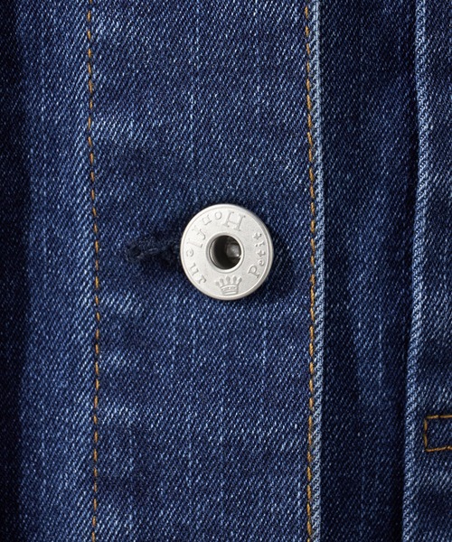 Petit Honfleur（プチオンフルール）の「ノーカラーデニムジャケット（デニムジャケット・レディース・ブルー・9号/11号）」の9枚目の写真