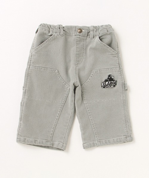 XLARGE KIDS(エクストララージキッズ)の「デニムワーク7分丈パンツ(デニムパンツ・キッズ・ブラック/ネイビー/ライトグレー・100cm/90cm/120cm/130cm/140cm/110cm)」の1枚目の写真