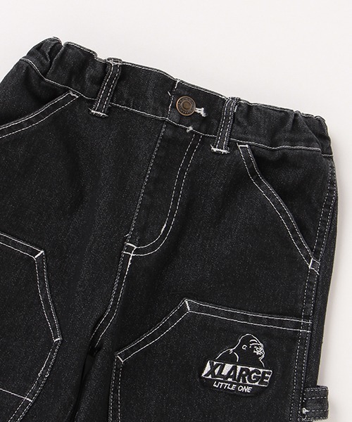 XLARGE KIDS(エクストララージキッズ)の「デニムワーク7分丈パンツ(デニムパンツ・キッズ・ブラック/ネイビー/ライトグレー・100cm/90cm/120cm/130cm/140cm/110cm)」の8枚目の写真