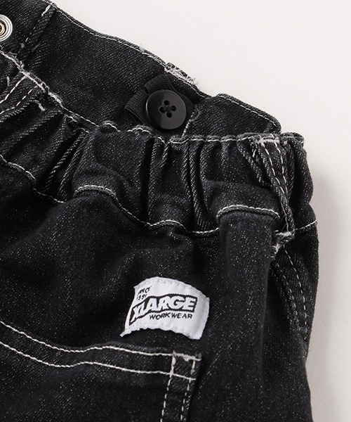 XLARGE KIDS(エクストララージキッズ)の「デニムワーク7分丈パンツ(デニムパンツ・キッズ・ブラック/ネイビー/ライトグレー・100cm/90cm/120cm/130cm/140cm/110cm)」の10枚目の写真