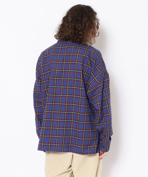 LUSOR（ルーソル）の「LUSOR（ルーソル）スナップボタンチャックシャツ（シャツ/ブラウス・メンズ・グリーン/ブルー・FREE）」の3枚目の写真