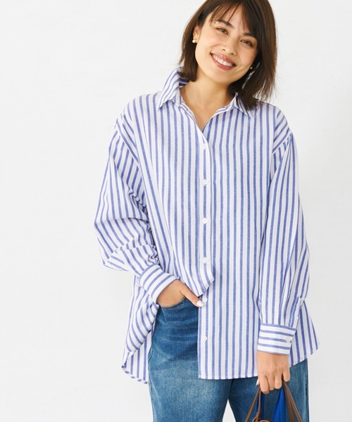 本日削除大特価⭐️23区⭐️シルクコットンストライプシャツブラウス ☆ 23区 シルクコットン ストライプ シャツ ブラウス - メルカリ