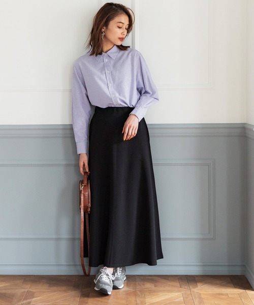 coca（coca）（コカ）の「＼新色登場／ビッグストライプシャツ（シャツ/ブラウス・レディース・ブラック/ブルー/B/A・ONE SIZE/S/M/L）」の15枚目の写真