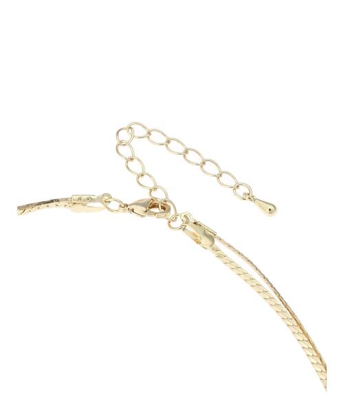 earth music&ecology（アースミュージックアンドエコロジー）の「シェルトップ2連ネックレス（ネックレス・レディース・ゴールド・FREE）」の6枚目の写真