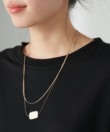 earth music&ecology | シェルトップ2連ネックレス(ネックレス)