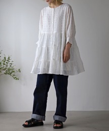 UNFIELD | 【UNFIELD】シャーリングティアードミニワンピース(チュニック)