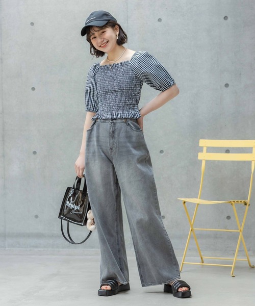 repipi armario（レピピ アルマリオ）の「ギンガムチェックシャーリングブラウス（シャツ/ブラウス・キッズ・ブラック/ベージュ/グリーン/オレンジ系その他・MEDIUM/LARGE）」の8枚目の写真