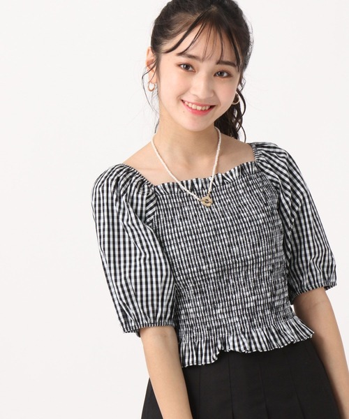 repipi armario（レピピ アルマリオ）の「ギンガムチェックシャーリングブラウス（シャツ/ブラウス・キッズ・ブラック/ベージュ/グリーン/オレンジ系その他・MEDIUM/LARGE）」の19枚目の写真