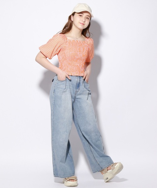 repipi armario（レピピ アルマリオ）の「ギンガムチェックシャーリングブラウス（シャツ/ブラウス・キッズ・ブラック/ベージュ/グリーン/オレンジ系その他・MEDIUM/LARGE）」の20枚目の写真