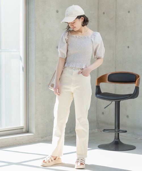 repipi armario（レピピ アルマリオ）の「ギンガムチェックシャーリングブラウス（シャツ/ブラウス・キッズ・ブラック/ベージュ/グリーン/オレンジ系その他・MEDIUM/LARGE）」の22枚目の写真