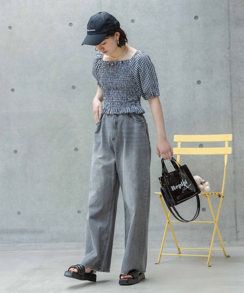 repipi armario（レピピ アルマリオ）の「ギンガムチェックシャーリングブラウス（シャツ/ブラウス・キッズ・ブラック/ベージュ/グリーン/オレンジ系その他・MEDIUM/LARGE）」の7枚目の写真