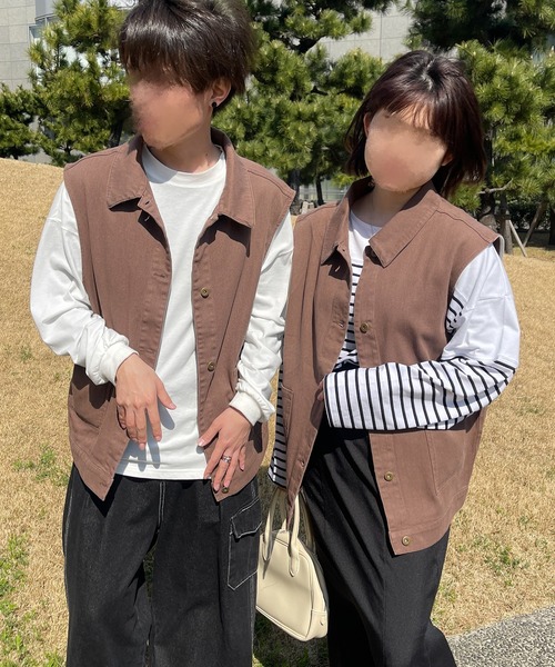 PairPair（ペアペア）の「アソートオーバージレ(ユニセックス)（ベスト・レディース・アイボリー/ダークインディゴブルー/モカ/オレンジ系その他・FREE）」の16枚目の写真