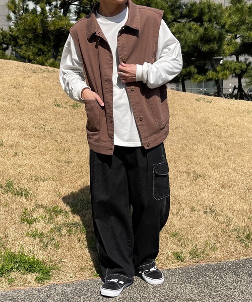 PairPair（ペアペア）の「アソートオーバージレ(ユニセックス)（ベスト・レディース・アイボリー/ダークインディゴブルー/モカ/オレンジ系その他・FREE）」の17枚目の写真