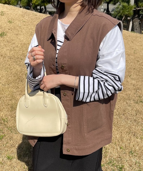 PairPair（ペアペア）の「アソートオーバージレ(ユニセックス)（ベスト・レディース・アイボリー/ダークインディゴブルー/モカ/オレンジ系その他・FREE）」の20枚目の写真