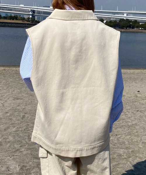 PairPair（ペアペア）の「アソートオーバージレ(ユニセックス)（ベスト・レディース・アイボリー/ダークインディゴブルー/モカ/オレンジ系その他・FREE）」の10枚目の写真